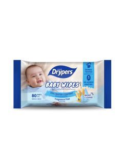 Drypers Baby Wipes Oat Fragrance Free (2x80s)